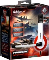 Компьютерная гарнитура Defender Warhead G-120 красный/белый